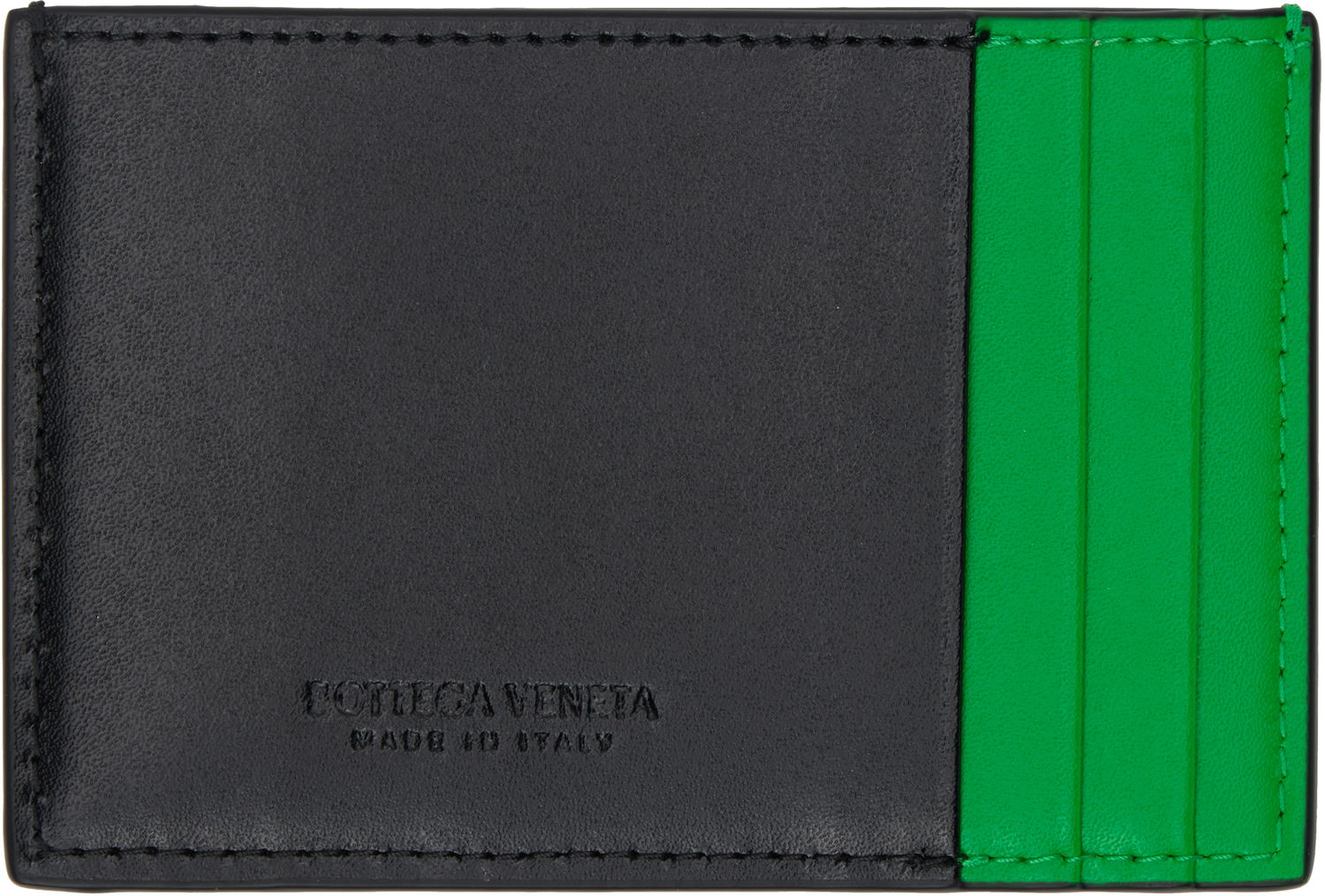 Портфейл Bottega Veneta Leather Card Holder Зелено | 748052 VBWD4 1120, 0