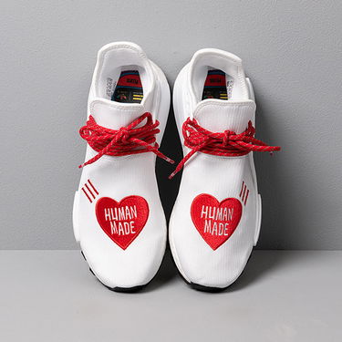 Кецове и обувки adidas Originals HUMAN MADE x Pharrell x NMD Hu "Love" Бяло | EF7223, 2