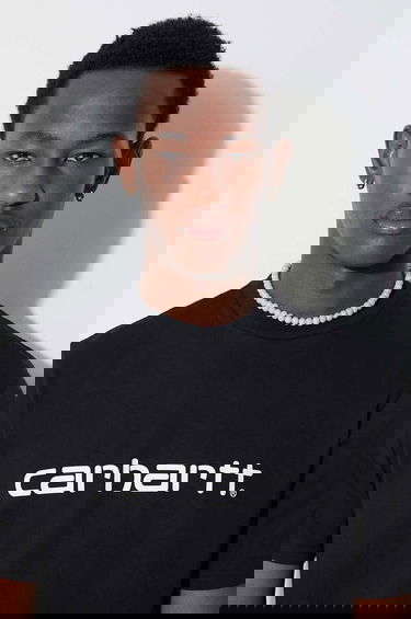 Тениска Carhartt WIP Script T-Shirt TREEHOUSE Черно | I031047, 4