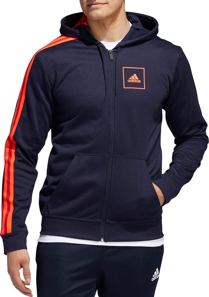 Суитчър adidas Performance Sportswear 3S Pique Full-Zip Hoodie Тъмно синьо | fi4664, 0