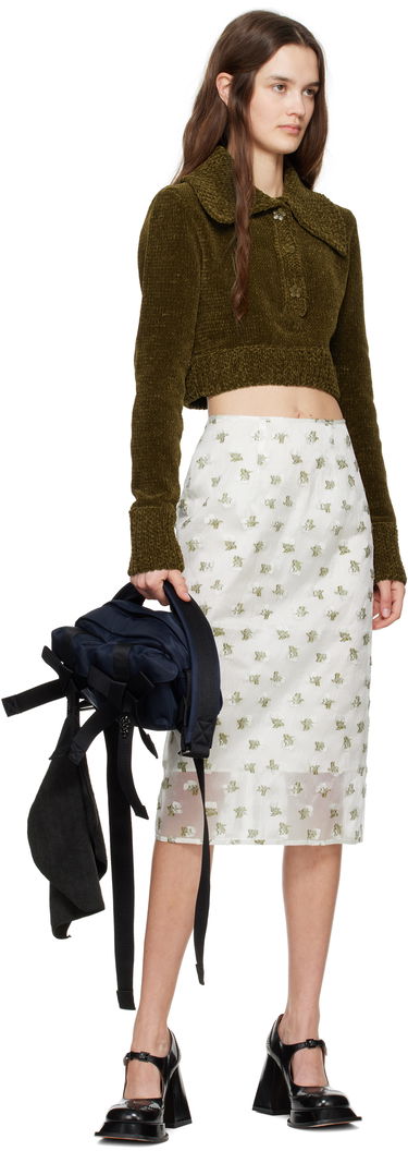 Пуловер Cecilie Bahnsen Cecilie Bahnsen Calla Cropped Knit Sweater Зелено | 4.24KNI51006 CALLA JUMPER, 3