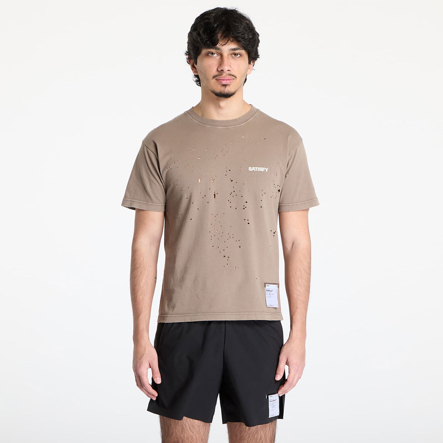 Тениска Satisfy Satisfy MothTech Distressed T-Shirt Кафяво | 11006-AFA-SAB, 0