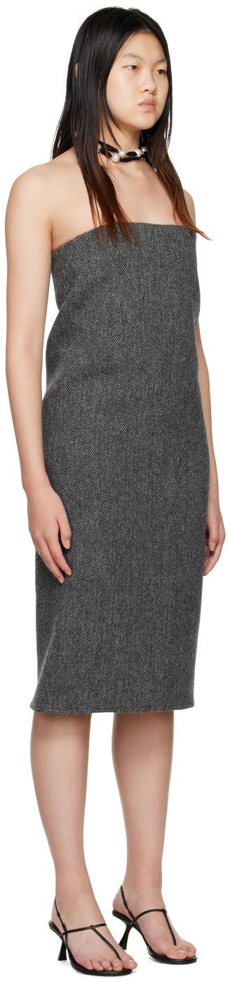 Pокля We11done We11done Women's Strapless Midi Dress Сиво | WD-OP3-22-194-W-GY, 1