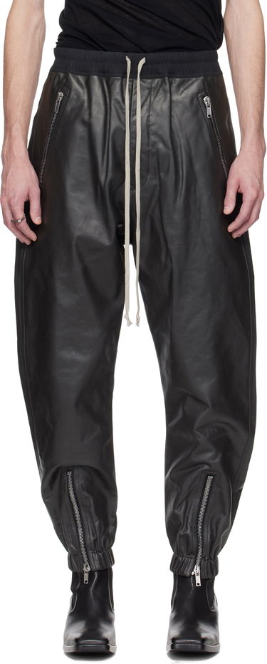 Панталони Rick Owens Rick Owens Hollywood Tecuatl Leather Pants Черно | RR01E5370 LTP, 0