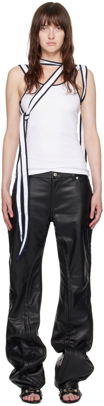Потник Y/PROJECT White Multi-Scarf Tank Top Бяло | 104TO009, 0