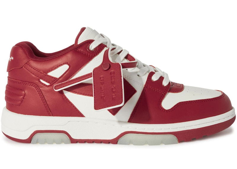 Кецове и обувки Off-White Out Of Office OOO Low Tops Burgundy White Червено | OMIA189F23LEA004-0129, 0