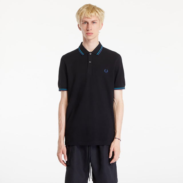 The Twin Tipped Polo T-Shirt Black/ Cybl/ Midnight Blue