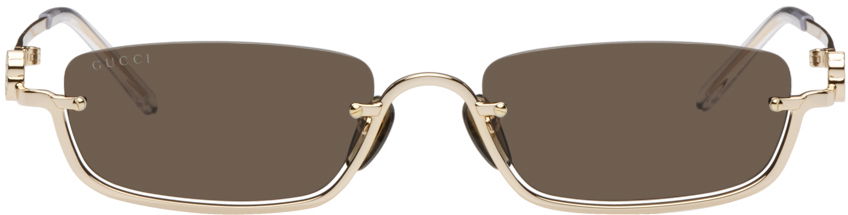 Слънчеви очила Gucci Rectangular Бежово | GG1278S, 0