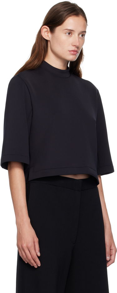 Тениска Moncler Genius x Edward Enninful Neoprene Cropped Mock Neck Tee Черно | K24038C0000289A8K, 1