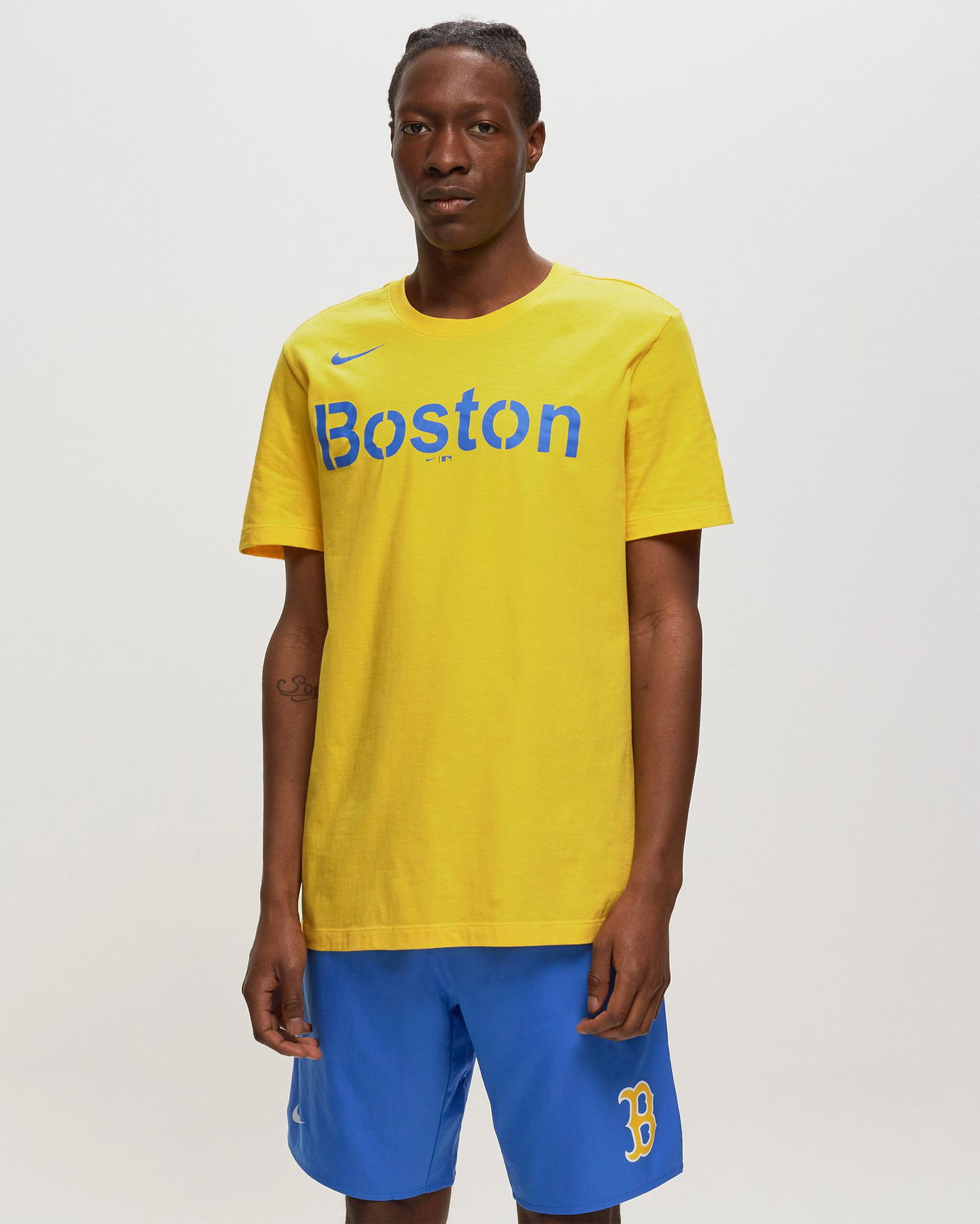 Тениска Nike MLB Boston Red Sox S/S Essential Cotton Tee Жълто | N199-77I-BQ-0A3, 1