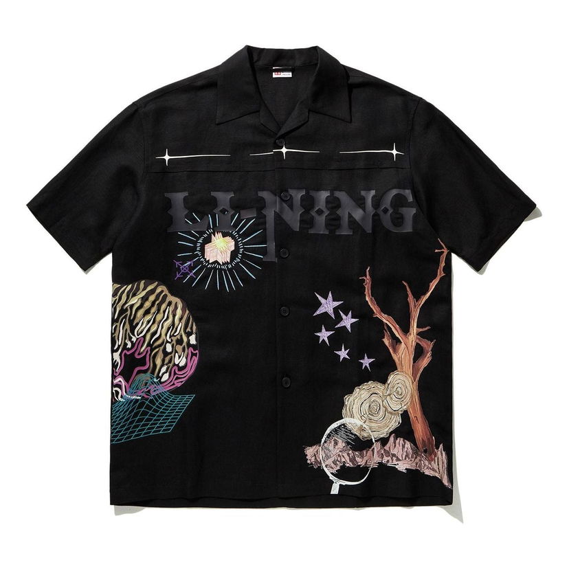 Риза Li-Ning Graphic Print Shirt Черно | ASHU047-2