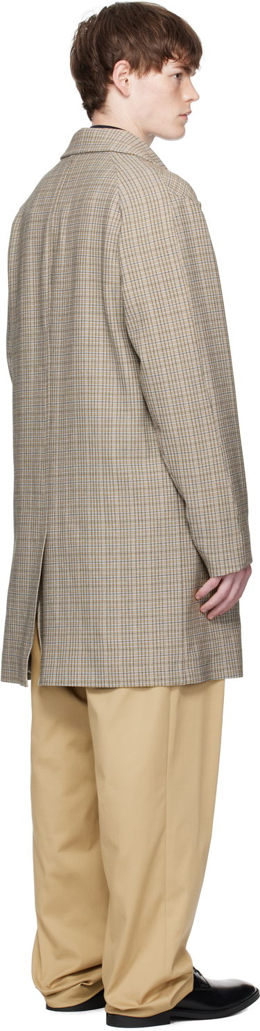 Палта BOSS BOSS Classic-Fit Check Coat Бежово | 50546039, 3