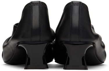 Кецове и обувки Stella McCartney Elsa Ruched Kitten Heels Черно | 810417W1IL0, 1