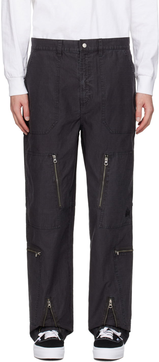 Панталони Stüssy Black Flight Trousers Черно | 116655