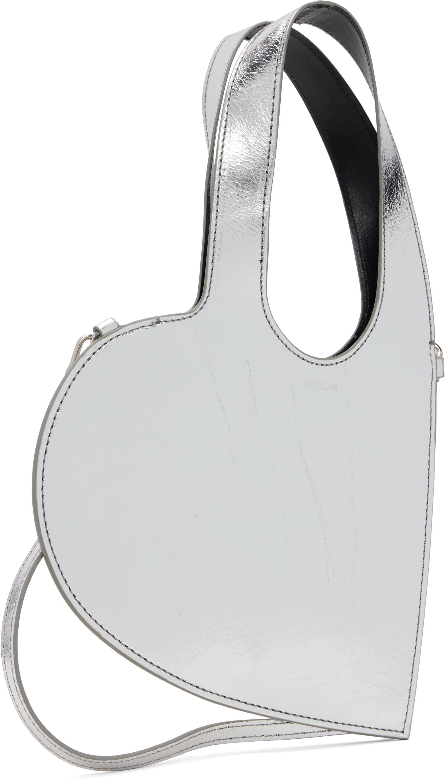Голяма пазарска чанта Coperni Coperni Mini Heart Tote Bag Металик | COPBA93F6051, 1
