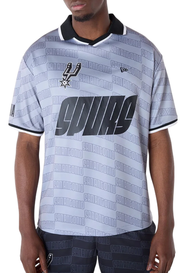 Фланелка New Era NBA San Antonio Spurs Oversized T-Shirt Сиво | 60596437-60596437, 0
