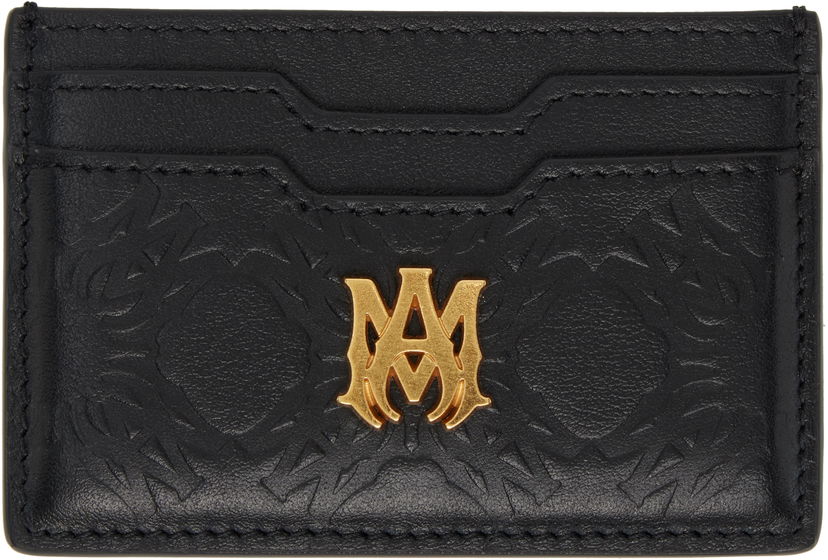 Портфейл AMIRI 'MA' Quad Leather Card Holder Черно | AMACCO1014