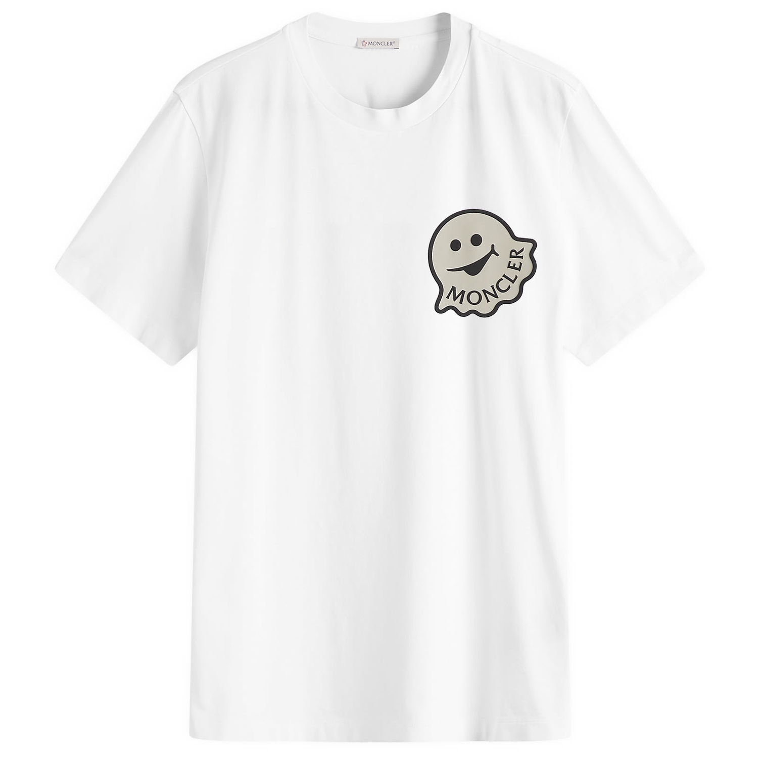 Тениска Moncler Men's Cotton Jersey Ghost Logo T-Shirt Size Large Moncler Бяло | 8C000-18-89AJS-00A, 0