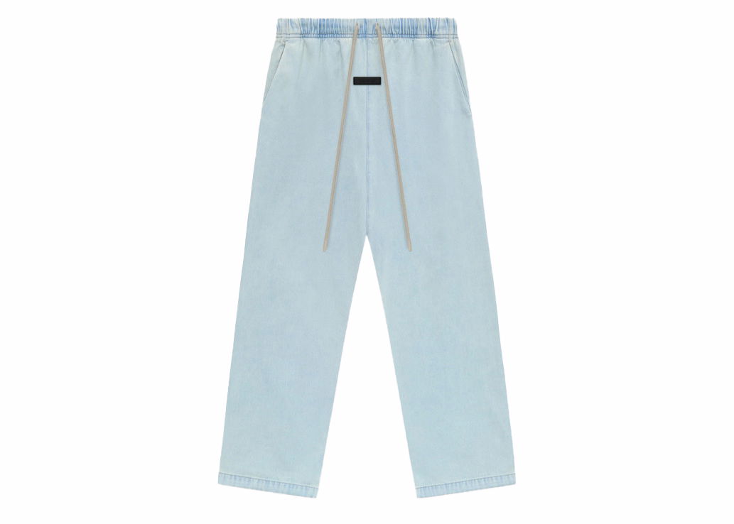 Панталони Fear of God Essentials Relaxed Pant Light Wash Denim Синьо | 130SP244380F, 0