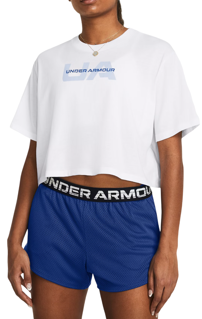 Съкратен топ Under Armour Crop T-Shirt Бяло | 1386846-100, 0