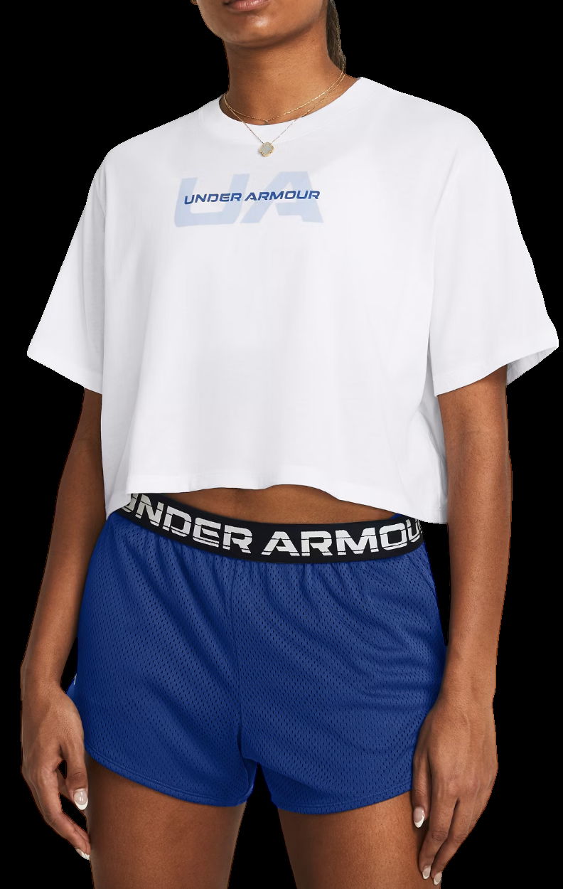 Съкратен топ Under Armour Crop T-Shirt Бяло | 1386846-100