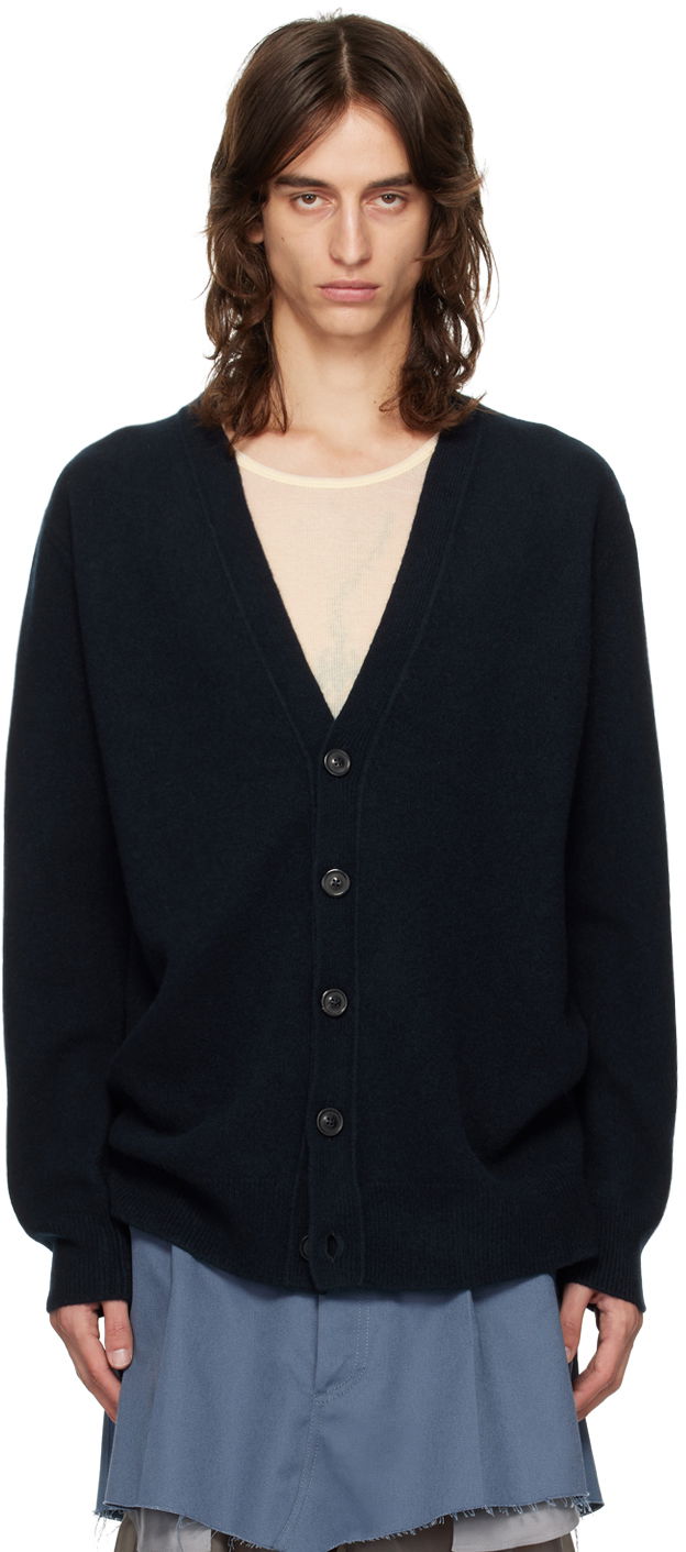 Пуловер Maison Margiela Buttoned Cardigan Тъмно синьо | S50HP0014 M13058, 0