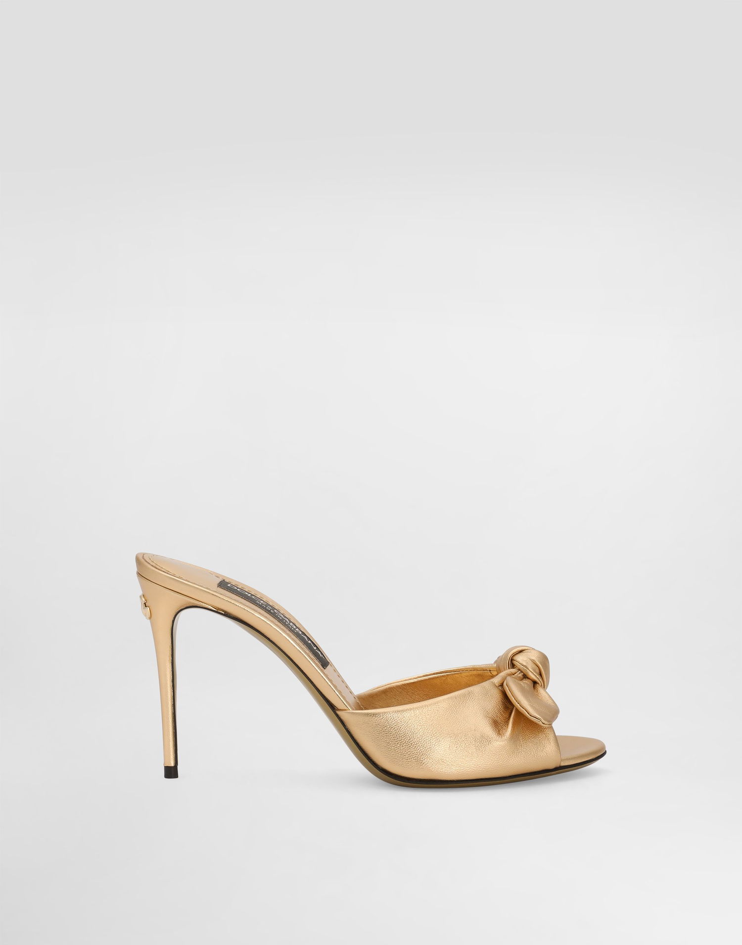 Аксесоари Dolce & Gabbana Dolce & Gabbana Nappa Leather Knotted Mule Heels Металик | CR1750A10168H945, 0
