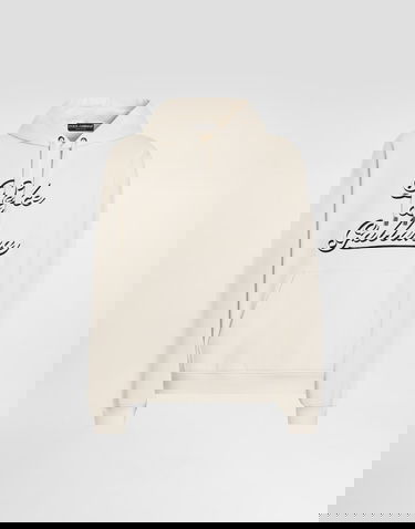 Суитчър Dolce & Gabbana Jersey Hoodie with Dolce & Gabbana Embroidery Бежово | G9ZU0ZG7PGAA4567, 0