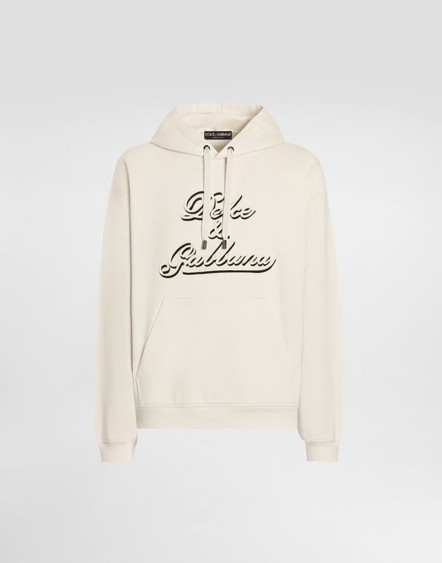 Jersey Hoodie with Dolce & Gabbana Embroidery