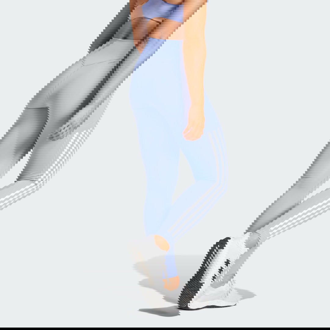 Клинове adidas Performance Optime 3-Stripes Full-Length Leggings Лилаво | IZ2718, 1