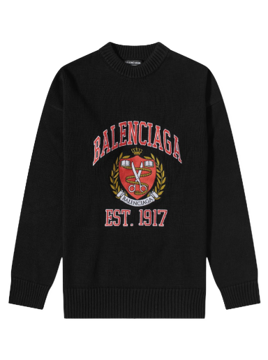 Суитчър Balenciaga University Logo Crew Sweat Black Черно | 675267-T3217-1000
