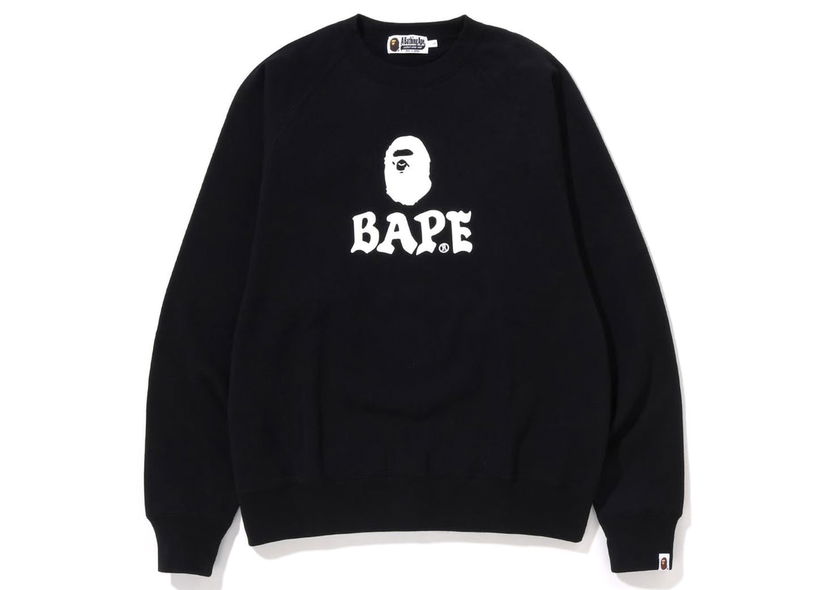 Суитчър BAPE BAPE Bape Front Logo Relaxed Fit Crewneck Black Черно | 1I80-113-001