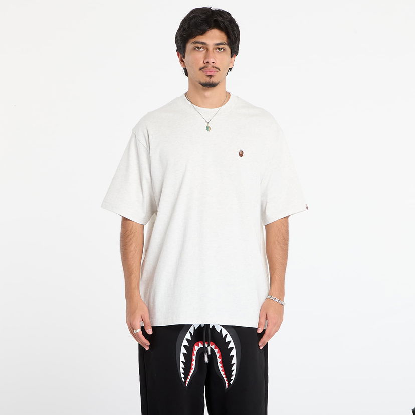 Тениска BAPE One Point Relaxed Fit Tee Бежово | 001TEL801301MGRA
