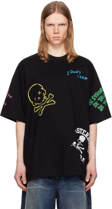 Тениска Mastermind WORLD Mastermind World Multi Logo T-Shirt Черно | MW25S14-TS064-022, 0