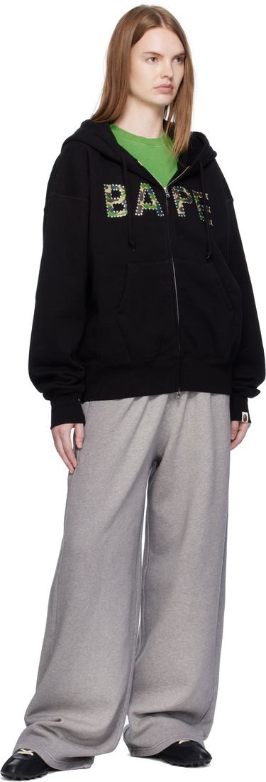 Суитчър BAPE ABC Camo Crystal Logo Wide Hoodie Черно | 001ZPL302005L, 3