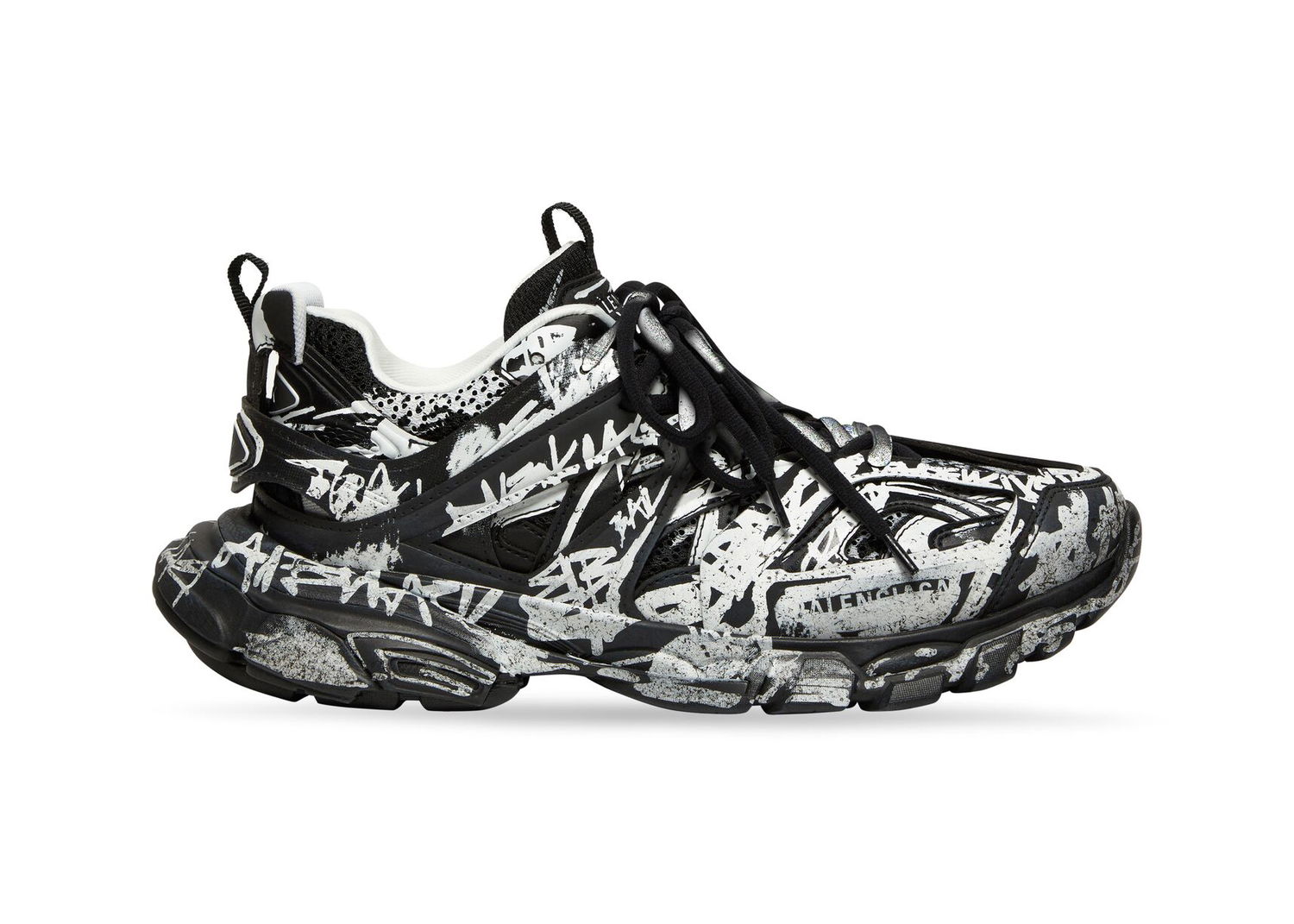 Кецове и обувки Balenciaga Track Graffiti Black White Черно | 542023W3RRA1090, 0