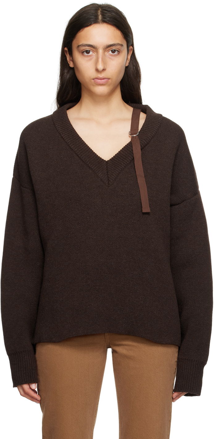 Пуловер Jacquemus Le Chouchou 'La Maille Sargas' Sweater Кафяво | 23H236KN150-2116, 0