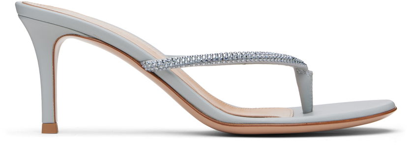 Кецове и обувки Gianvito Rossi Gianvito Rossi India Thong 70 Heeled Sandals Сиво | G13270-70RIC-XCN