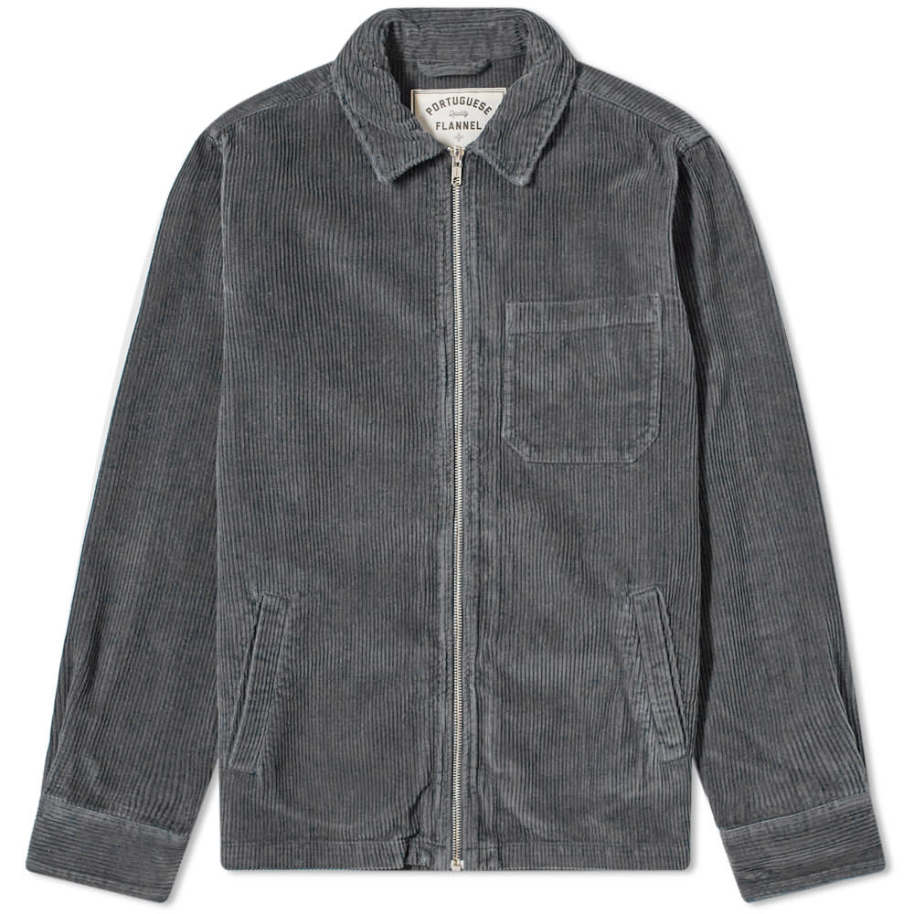 Яке Portuguese Flannel Fecho Corduroy Jacket Сиво | PF-FCHCRDJKT-GRY, 0