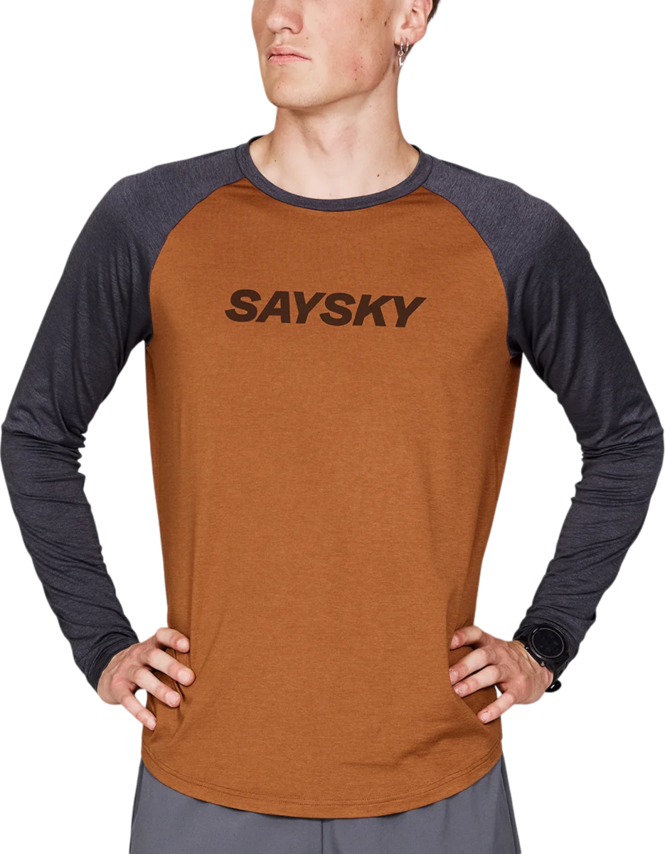 Тениска Saysky Saysky Logo Pace Long Sleeve T-Shirt Кафяво | mmrls21c4005, 0