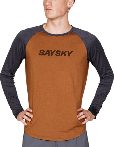 Тениска Saysky Saysky Logo Pace Long Sleeve T-Shirt Кафяво | mmrls21c4005, 0