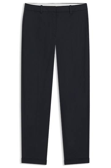 Панталони BOSS Regular Fit Flannel Trousers Тъмно синьо | 50548280, 0