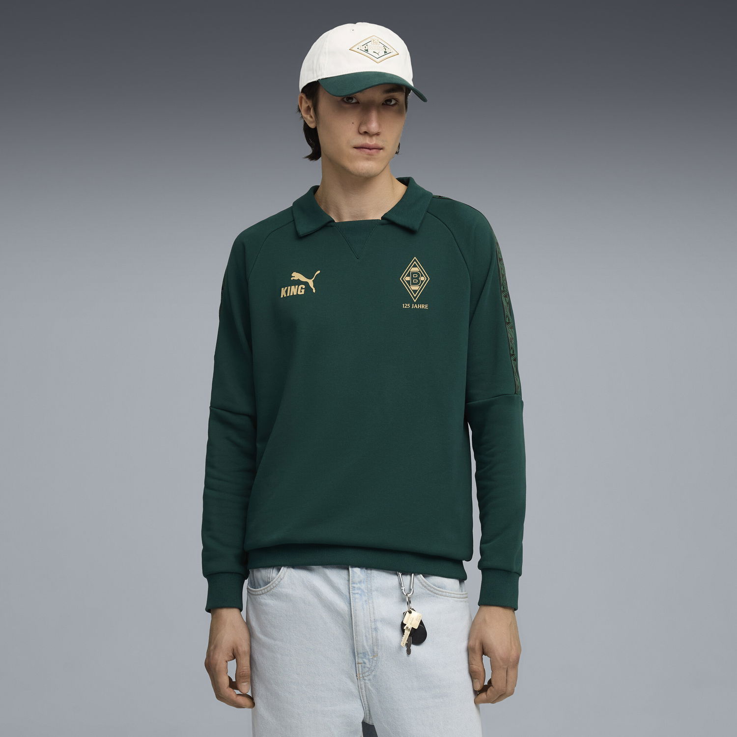 Поло тениска Puma Borussia Mönchengladbach KING Training Polo Shirt Зелено | 781498_18, 1