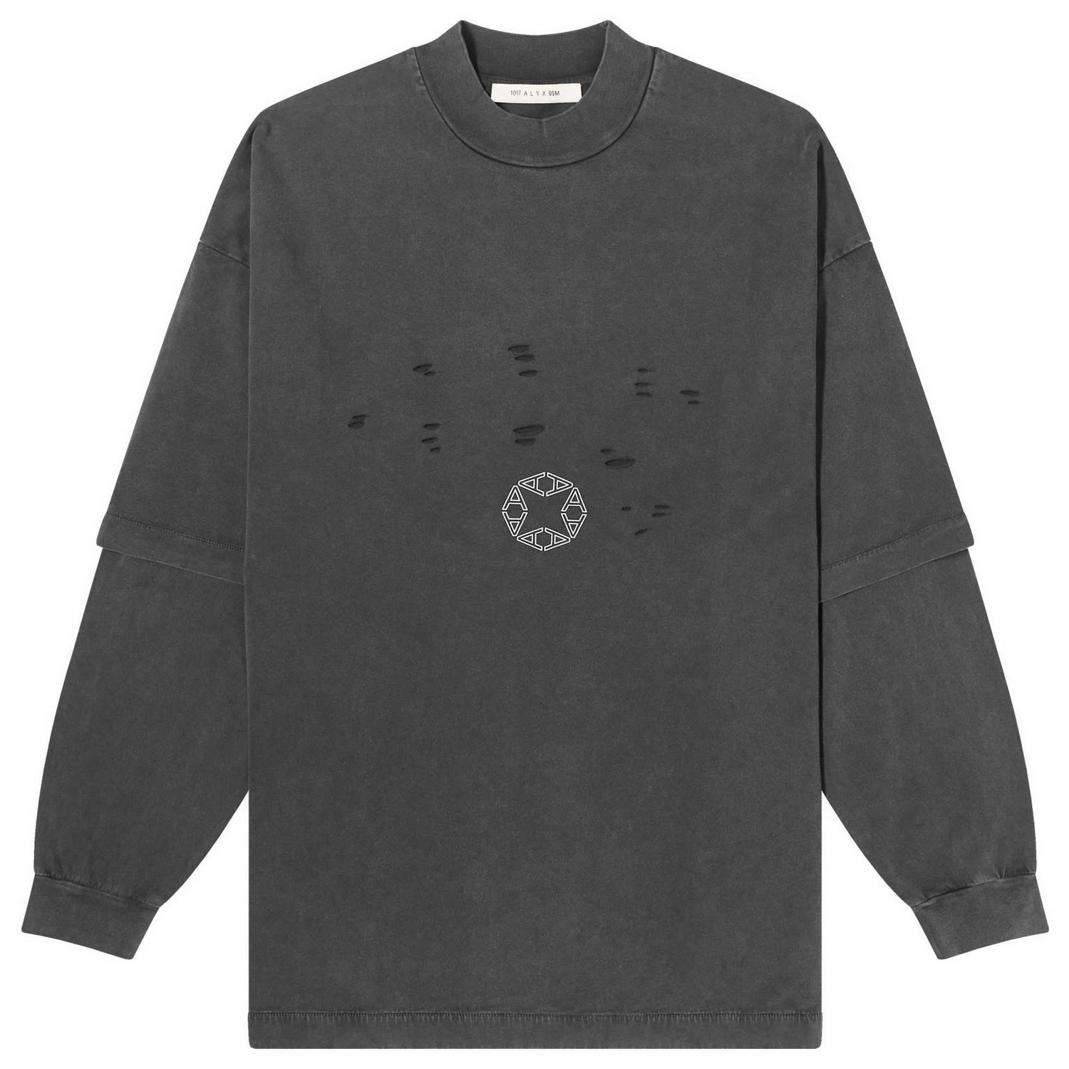 Тениска 1017 ALYX 9SM Double Sleeve Laser Cut Черно | AAUTS0462FA01-BLK0003, 0