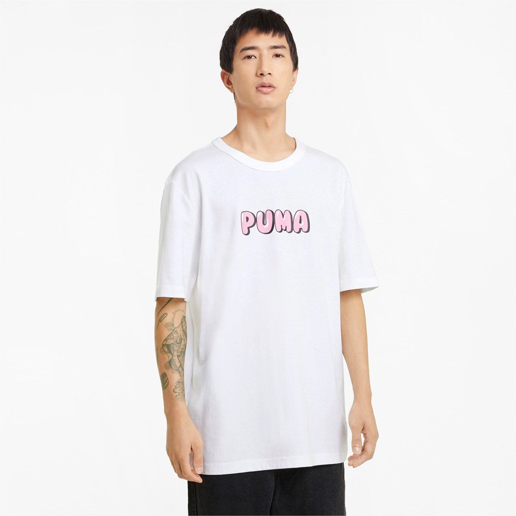 Тениска Puma Downtown Graphic Tee L Бяло | 530899-02, 0