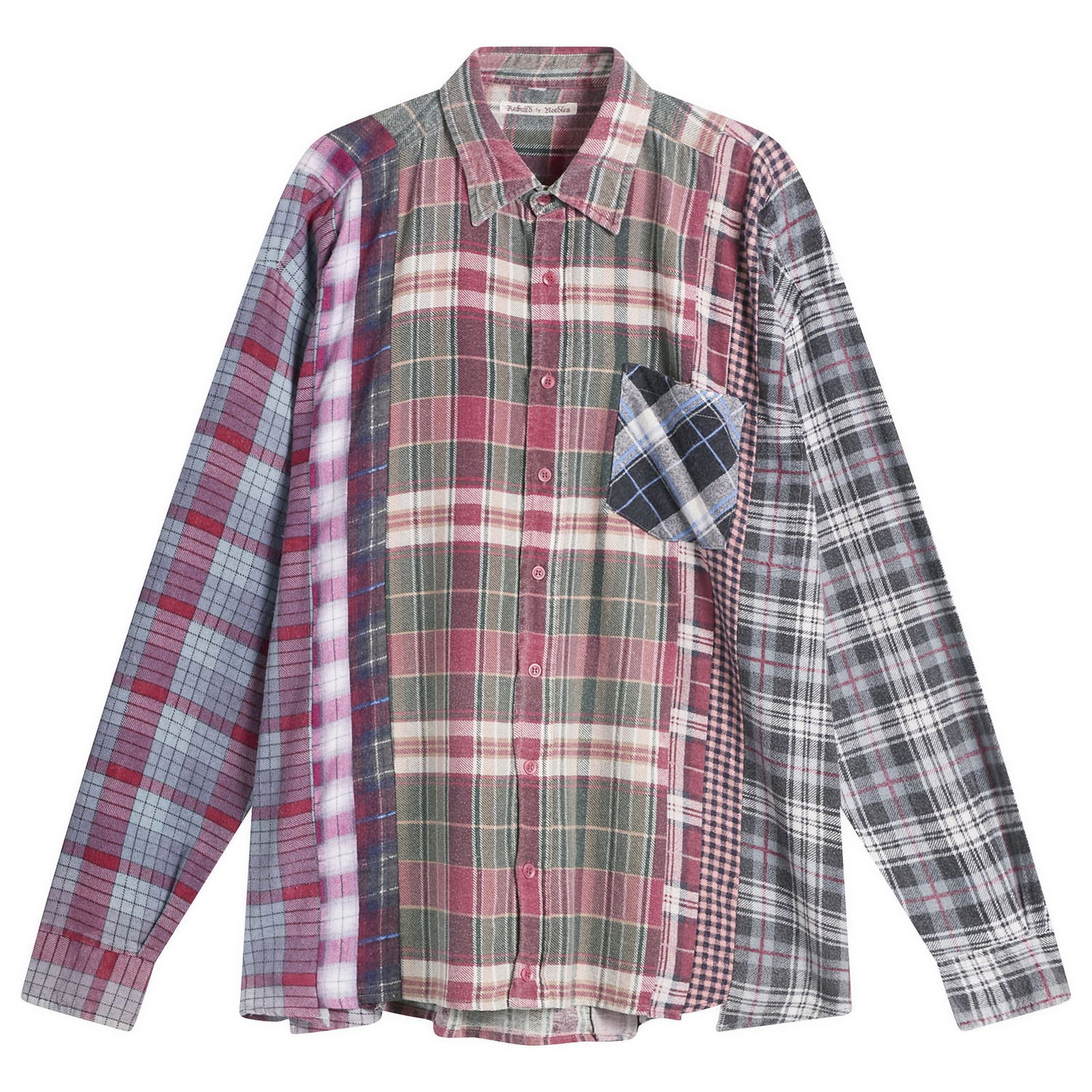 Риза Needles Rebuild by Needles 7 Cuts Wide Flannel Shirt Многоцветен | RW391-ASRT, 1