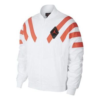 Яке бомбър Jordan Jordan SRT LGC Stripe Nylon Zipper Jacket Бяло | BV5406-100