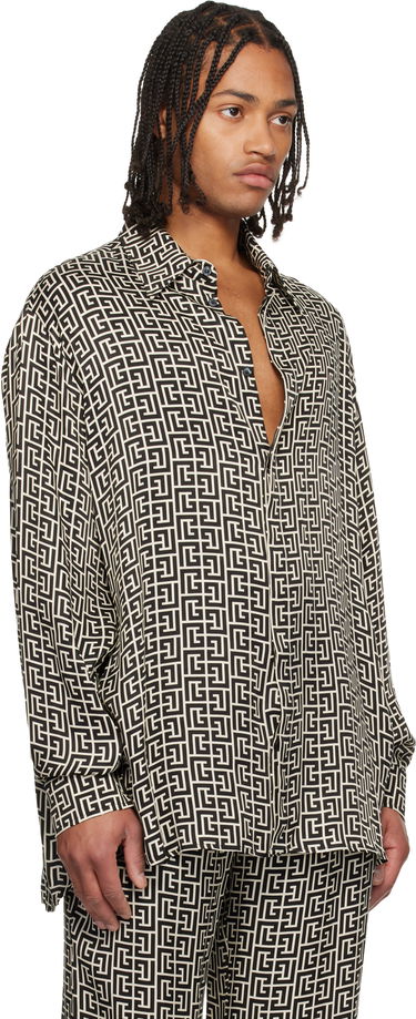 Риза Balmain Monogrammed Flowing Shirt Многоцветен | FH1HS485VI36, 1
