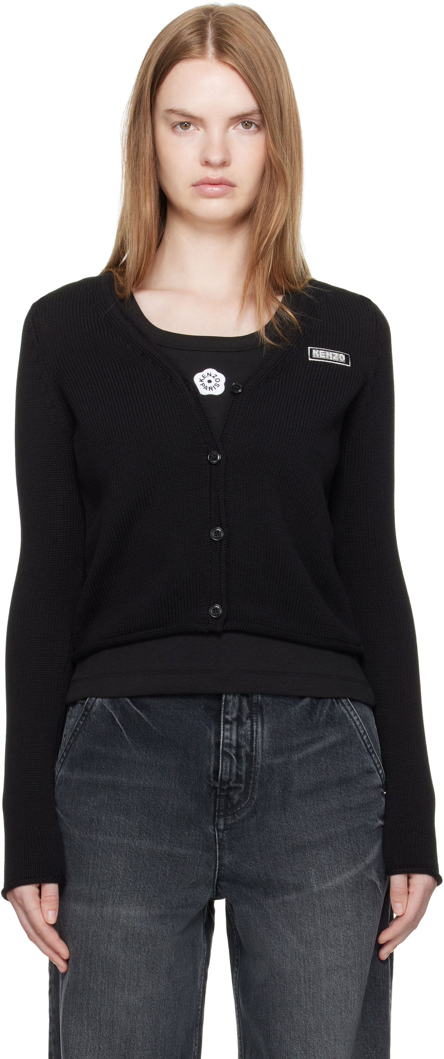 Пуловер KENZO Kenzo Paris 'KENZO City' Cardigan Черно | FF62CA7113BC, 0