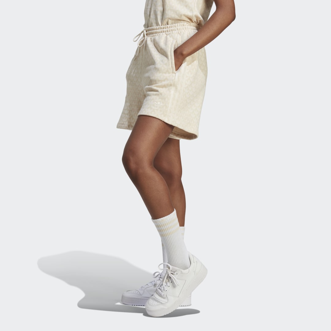 Къси панталони adidas Originals Trefoil Monogram Shorts Бяло | IJ6000, 0